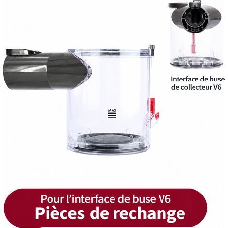 Bac à poussière interface A V6, pièce de rechange original état 98% neuf et plus pour aspirateur sans fil, réservoir collecteur 500 g – Livraison gratuite