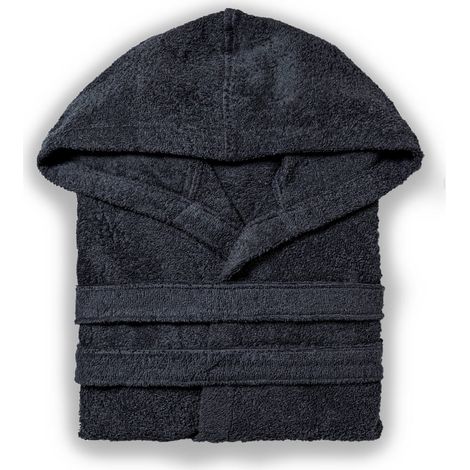 Unisex-Baumwollbademantel Rauchgrau  Teddy