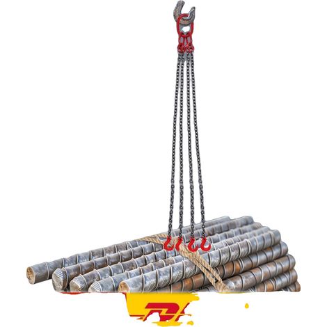 Sangle de chaîne, acier allié G80, capacité de charge de 5 tonnes, longueur de travail de 1,5 m, épaisseur de chaîne de 0,8 cm, facteur de sécurité de 4:1 (1/5)