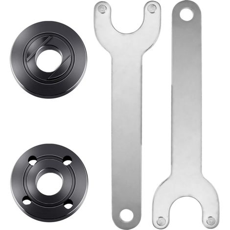Clé D’angle pour Meuleuse 125mm en Acier au Carbone, Lot 4 Pièces Couleur Aléatoire Clé de Serrage pour Meuleuse, 2 Clés et 2 Joints, pour Fixer et Remplacer les Disques de Meulage Couleur Aléatoire (1/4)