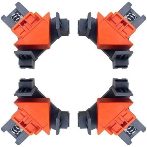 4 Pcs Presses D'angles Menuiserie, Assemblage en Angle et en T -Vissage et Encollage à 90° Serre Joint Angle, Clip De Cadre Angle Droit Pour Travail Du Bois, Bricolage,Outils à Main (1/5)
