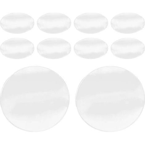 Lot de 10 loupes de lecture en acrylique transparent (5,70 x 5,70 x 0,50 cm) pour instruments et accessoires de bureau (1/5)
