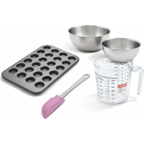 Set de 5 ustensiles de pâtisserie moule à gâteaux bol spatule et verre doseur Black metallic Black mettallic Zenker Black mettallic (1/5)