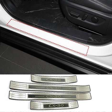 Accessoires automobiles Plaque de seuil de porte latérale pour Mazda CX-30 CX30 Bande de seuil de porte 2022-2024 Protection ( ) (1/5)