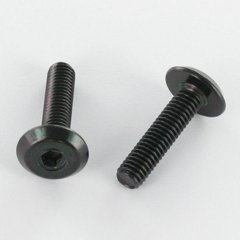 Vis métaux tête plate Clé de 4 HC4 M6X45 Acier zingué noir-10 pièces