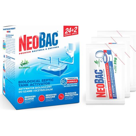 Activador NeoBac para fosas sépticas 24+2 sobres 650 g