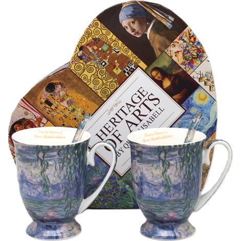 Porzellantassen, 2 Stück, Claude Monet Impression, luxuriöses Geschenkset (1/5)