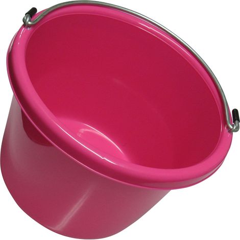 Plastic Water Bucket with Handle (Pink 8L Small Paint Pail) (1/4)