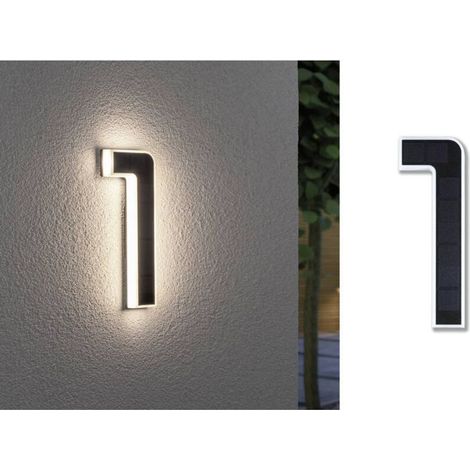 – Éclairage solaire pour numéro de maison 79842 – 0.20 W blanc chaud – IP44 – Panneau solaire intégré – Pour extérieur (1/5)