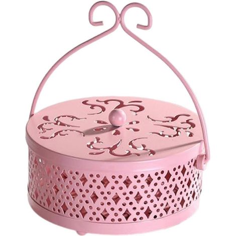 Runder, feuerfester Brennerhalter mit Deckel für den Innen- und Außenbereich-Pink (1/5)