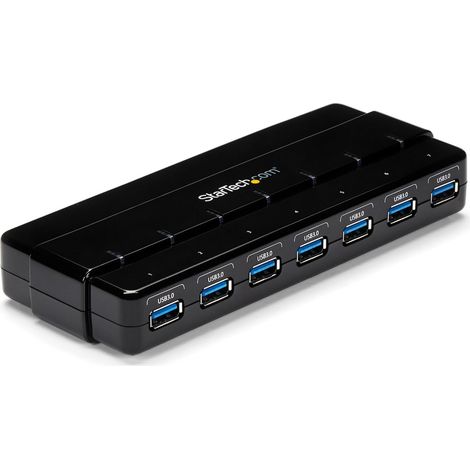 StarTech.com HUB USB 3.0 a 7 porte alimentato - Perno e concentratore USB 3.0 ultra veloce - Nero (1/4)