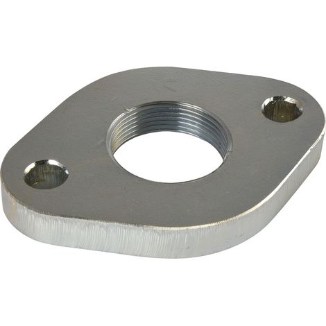 DIN2558 1 1/2" Gewindeflansch glatt, oval, galv. verzinkt
