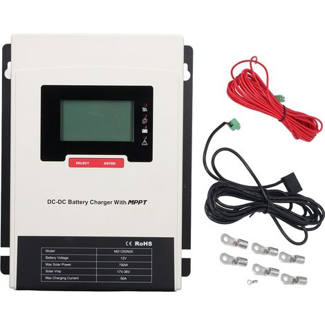 Régulateur de charge solaire MPPT 50A, identification automatique intelligente, réponse rapide et fiable, panneau photovoltaïque 12V 24V, contrôleur de batterie haute performance. (1/5)