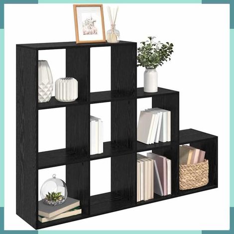 886273 Cloison Bibliothèque Chêne noir 137,5 x 29 x 103,5 cm (1/5)