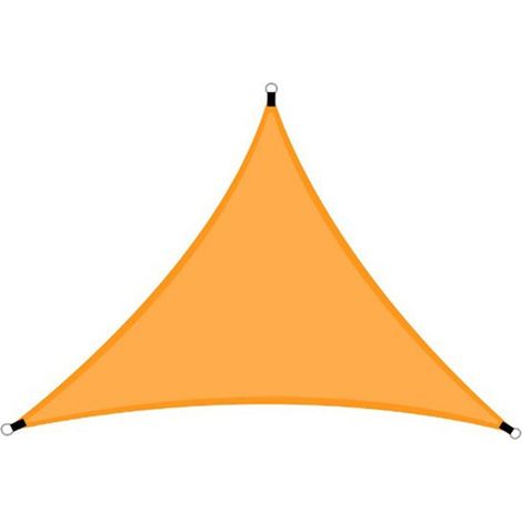 – Dreieckiges Sonnensegel 4x4 m – Wasserdichtes HDPE-Gewebe – 90 % UV-Schutz – Strapazierfähig und atmungsaktiv für Terrassen und Balkone – Orange (1/5)
