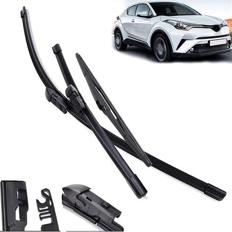 Spazzola tergicristallo per Toyota C-HR CHR 2016 2017 2018 2019 2020 26"16" 14", Spazzole tergicristallo per auto anteriori e posteriori