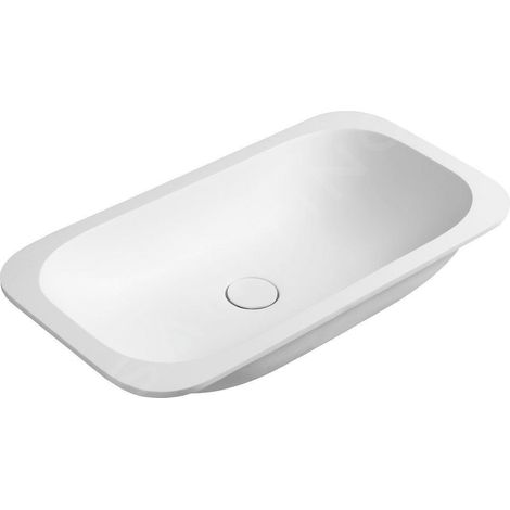 IMPALA Lavabo sous plan 58,8x35,5cm, Rockstone, blanc mat (1/5)