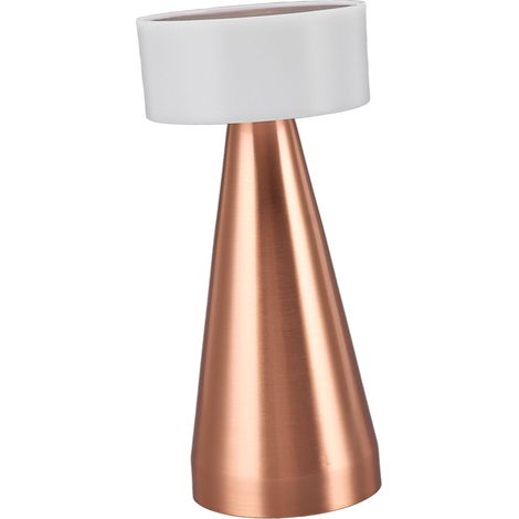Lampe de table LED portable, 3 températures de couleur, intensité variable, batterie rechargeable 1800 mAh, lampe de chevet, couleur or rose (1/5)