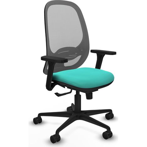 Siège de bureau piqueras y crespo Cilanco gris maille similicuir (1/2)