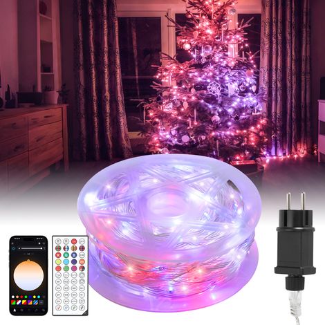 TolleTour LED Guirlande Lumineuse 30m 300 LED Fil de cuivre transparent Éclairage Lumières colorées Lumières LED avec prise 10 modes Extérieur Intérieur Décoration Extérieur Étanche pour jardin, fête, (1/5)