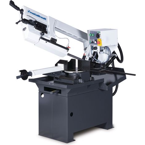 Scie à ruban pour métaux -60°/+45° capacité de coupe ronde 255 mm 0,9 / 1,4 kW 400V 35/70 m/min Metallkraft BMBS260X280 H-DG