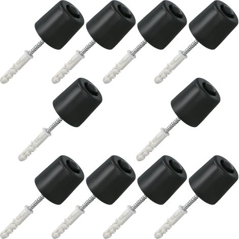 Butée de porte, butoir, caoutchouc, noir, 43 mm, lot de 10 (1/5)