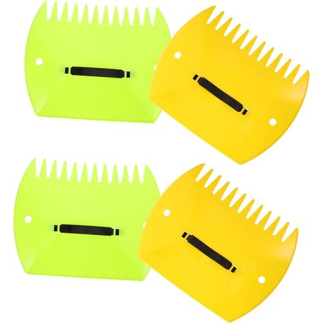 2paires Râteau pour Pelouse et Jardin Pince à Manuelle Outil de Nettoyage de Cour Ramassage de Déchets Verts Râteau à Main Plastique