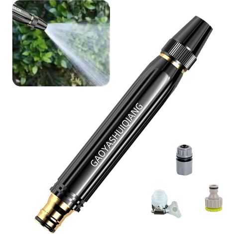 Pistolet Arrosage Haute Pression,Embout Tuyau d'Arrosage Réglable,Buse de Jardin Multifonction pour Lavage Voiture, et Nettoyage Extérieur -