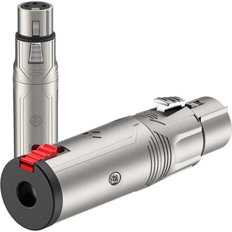 Adaptador Roxtone RA3XFJF XLR hembra a jack estéreo hembra de 6,3 mm con bloqueo (1/5)