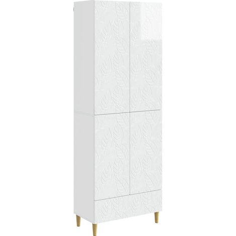 vidaXL Set di armadi 2 pcs Bianco Lucido Legno ingegnerizzato