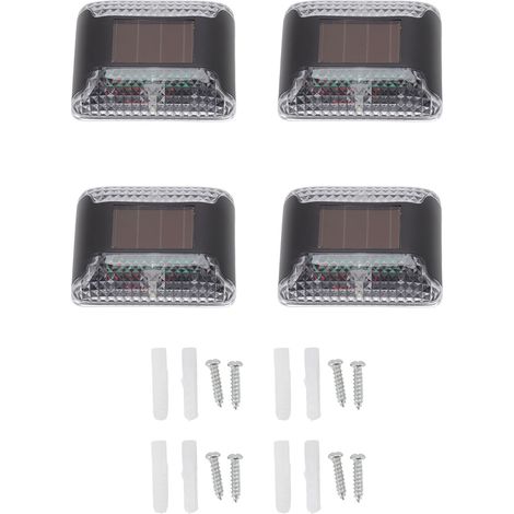 Ortviai Applique murale solaire étanche avec capteur automatique, LED haute luminosité, blanc, 4 pièces (1/5)