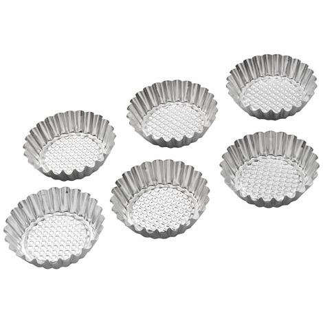 Pedrini Set 6 Formine Per Dolci Lillo Acciaio Inox Ø 9,5 Cm