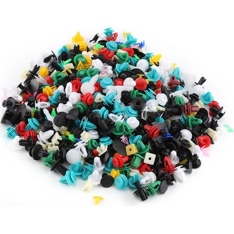 Kit 500 pièces plastique assorties 30 types agrafe garniture porte voiture fixation pare-chocs rivet maintien cheville poussoir (1/5)