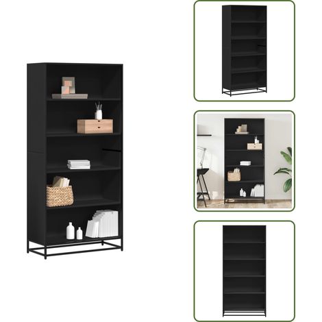 Bücherregal Schwarz 80,5x35x170,5 cm Holzwerkstoff - Bücherregal - Bücherregale - Bücherschrank - Bücherschränke