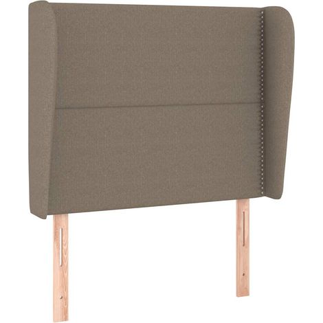 Maison Exclusive - Cabecero con orejas de tela gris taupe 103x23x (1/5)