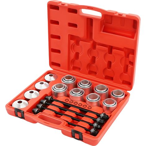 Kit de herramientas para reemplazar manguitos de goma, juego de 28 piezas, acero al carbono duradero, negro. (1/2)