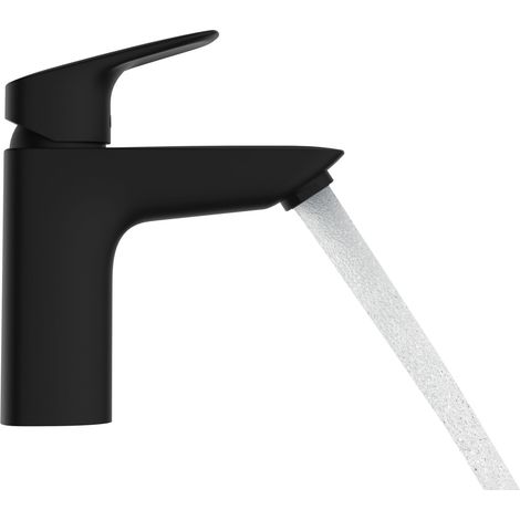 Hansgrohe Logis - Waschtischarmatur mit Ablaufgarnitur, CoolStart, EcoSmart, schwarz matt 71102670 (1/5)