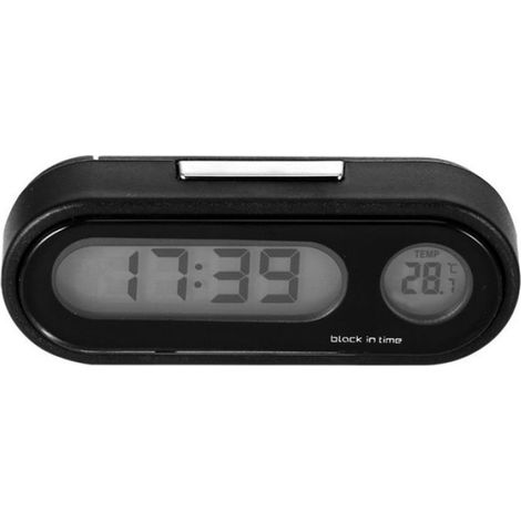 1 Thermomètre numérique, écran LCD, clip fixation, tableau de bord voiture, accessoire intérieur (1/4)