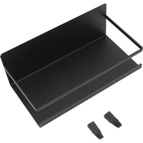 Étagère magnétique pour épices, finition noire mate, design élégant et minimaliste, gain de place, pour réfrigérateur ou cuisine. (1/4)