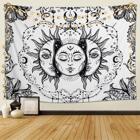 Tapisserie Murale - Mandala Ocean - Polyester Doux - Décoration Intérieure Extérieure - 148 x 200 cm (1/5)