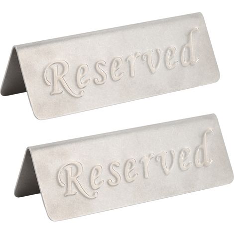 2 Pièces Panneau Réservé en Acier Inoxydable Double Face pour Restaurant Bar Café Salon de Thé Hôtel (1/5)