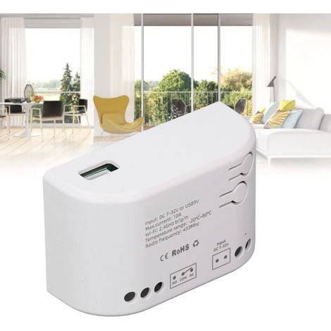 Interrupteur intelligent eWeLink avec commande Bluetooth, interrupteur instantané/à verrouillage, module relais WiFi, pour maison connectée DIY 7-32 V (1/5)