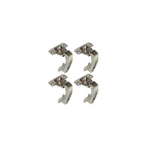 Lot de 4 charnières invisibles 90° clipsables – Pour porte d'angle à une seule porte – Amortisseur et clip – Ouverture de montage 35mm (1/5)