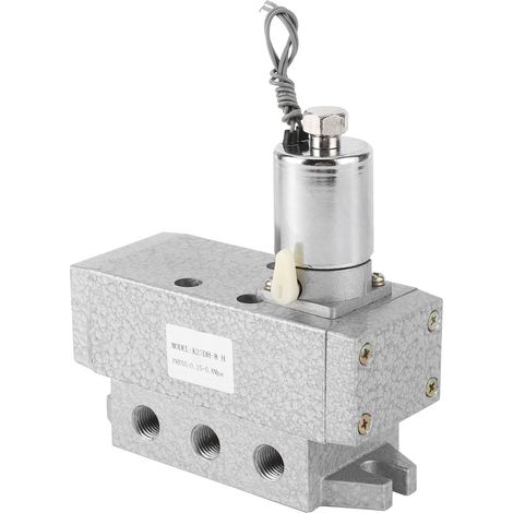 Vanne Solénoïde 5/2 à Commande Unique, 12V DC, Raccord G1/4, Modèle K25DH-8 pour Applications Industrielles
