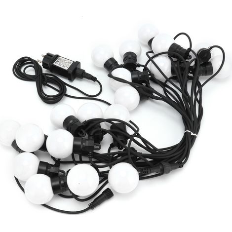 G50 10 m Lichterkette mit 20 warmweißen, wasserdichten LEDs für festliche Außendekoration, 220–240 V (EU) (1/5)