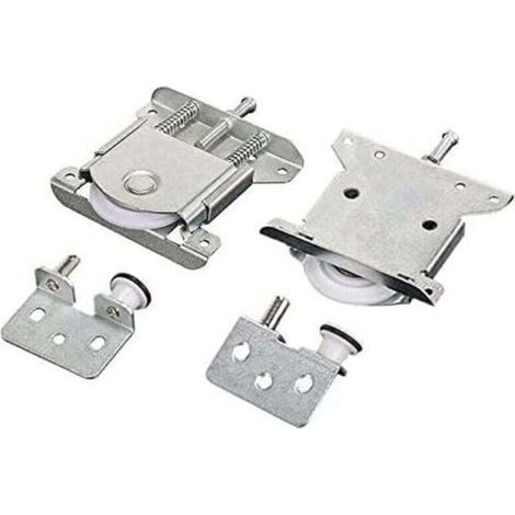 2-teilige Schiebetürrollen für Kleiderschränke, Schiebetürteile für Kleiderschränke, Rollen, Laufschienen, Schiebetürrollen für Kleiderschränke, Tragkraft: 30 kg (1/4)