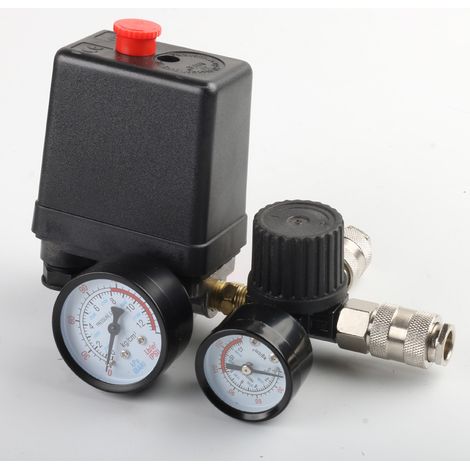 LaBlanc - Pressostato, compressore d'aria, regolatore di pressione del compressore con manometro, valvola di regolazione