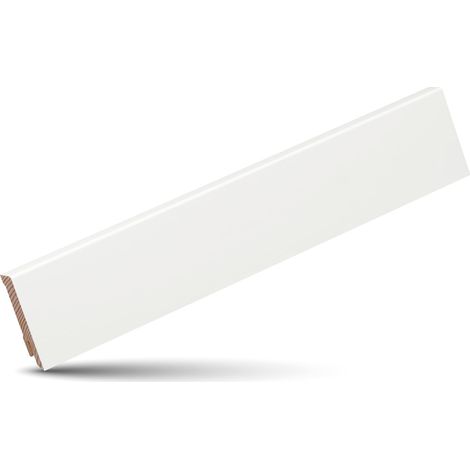 KGM Sockelleiste Modern weiß lackiert Kiefer Massivholz 16x58mm