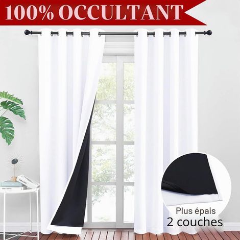 Rideaux Thermiques - Rideau Occultant 140x260 Lumiere Bloquer prise en main rapide top vente top vente (1/5)