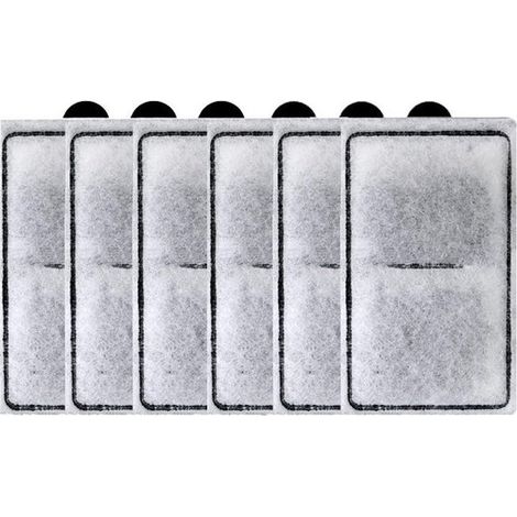 Cartucho de filtro para acuario de 6 piezas, Fácil de instalar, Apto para acuarios equipados filtros potencia Top Fin Silenstream PF10, Blanco (1/5)